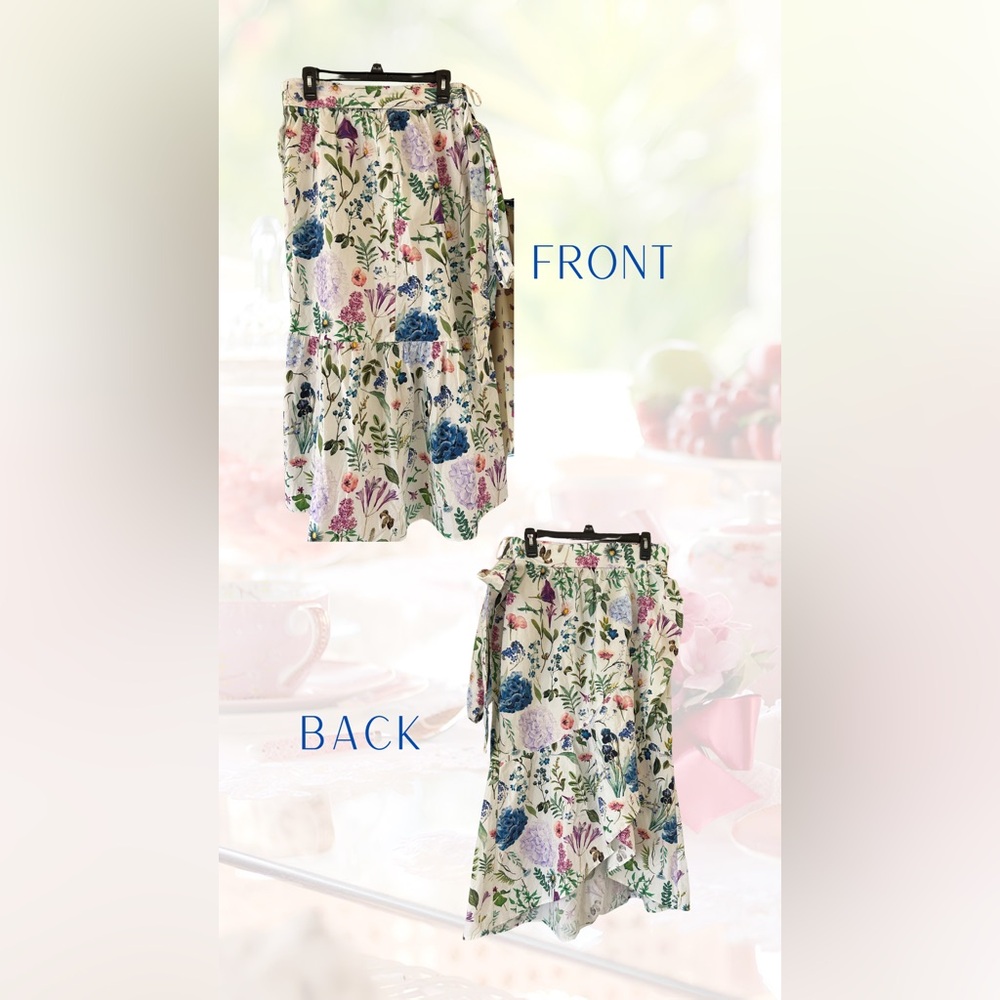 Floral Print Women's Wrap Tie Skirt.